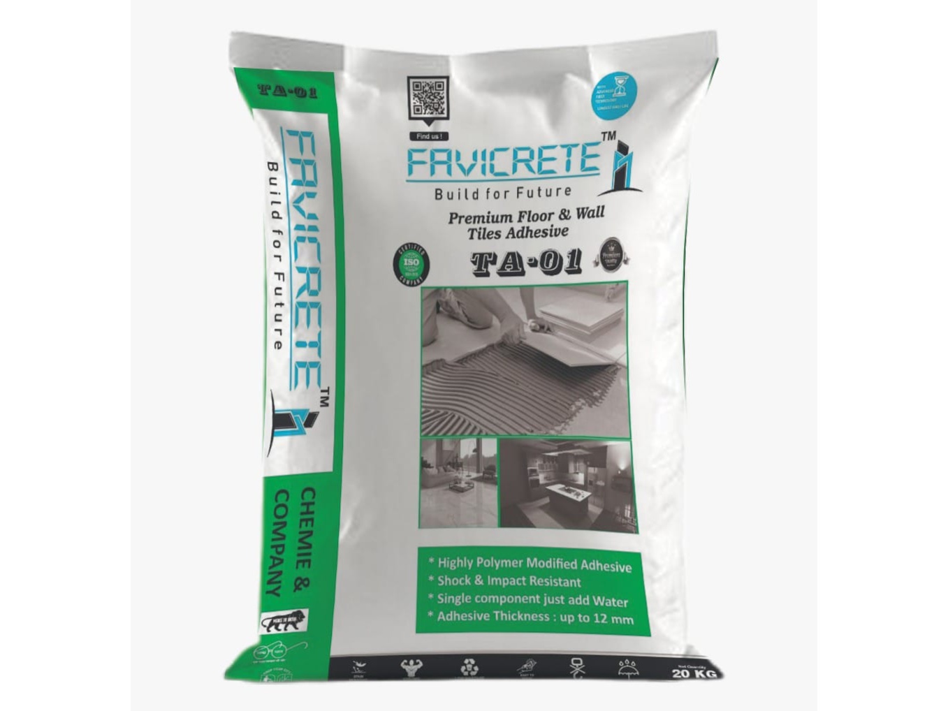 FAVICRETE TA-04 (Premium Floor and Wall All Kind of Tiles for Exterior Wall & Floor) 1