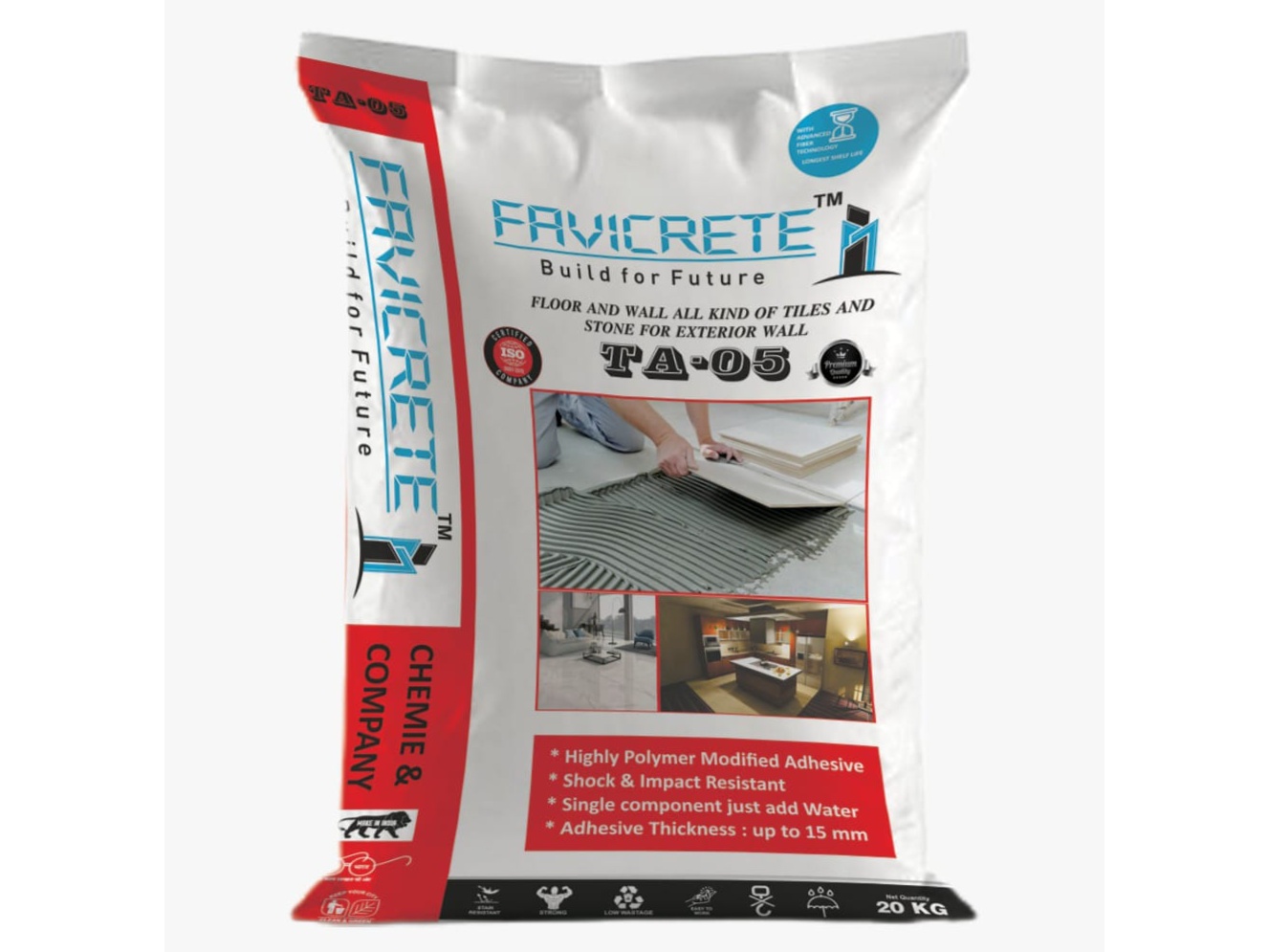 FAVICRETE TA-05 (Premium Floor and Wall All Kind of Tiles and Stones for Exterior Wall & Floor) 1