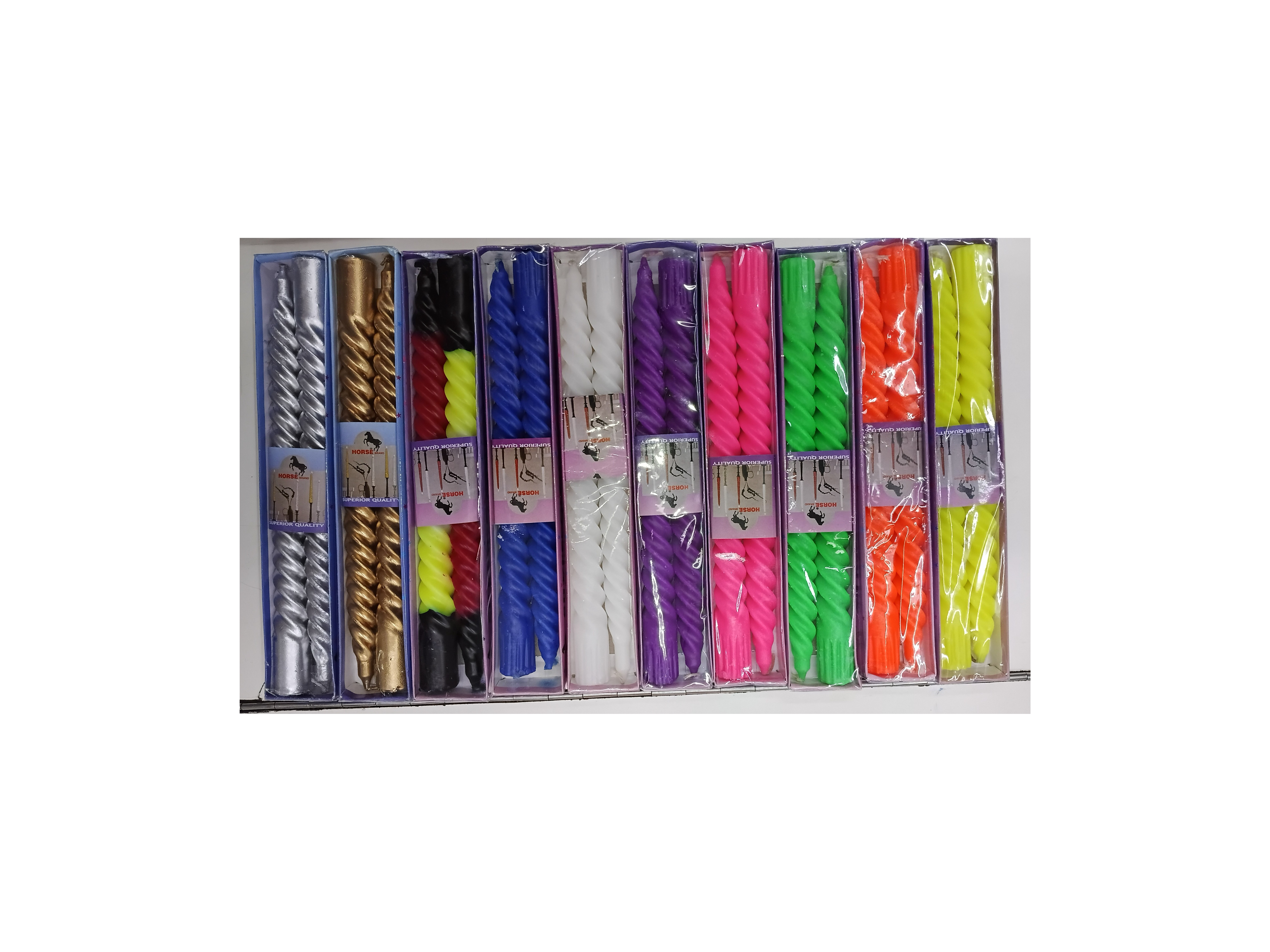 Spiral Candles 10 Inch-AARYAH DECOR 1