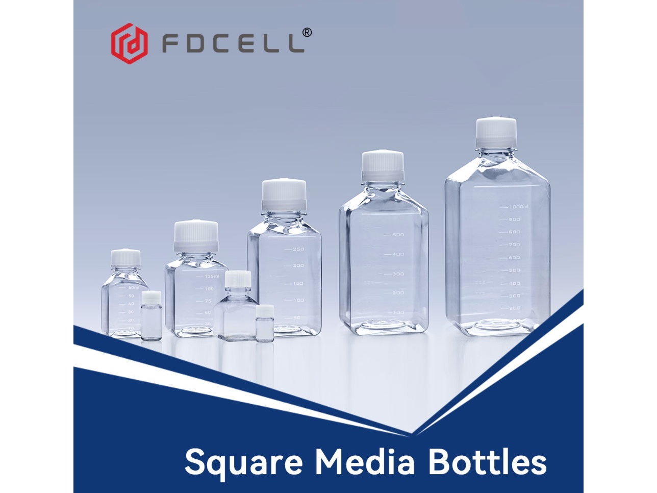 Square Media Bottles Pet PETG 5-1000ml 1