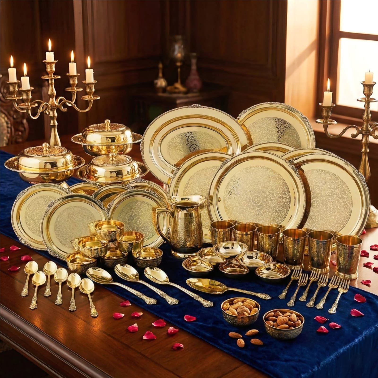 Brass Dinner Set