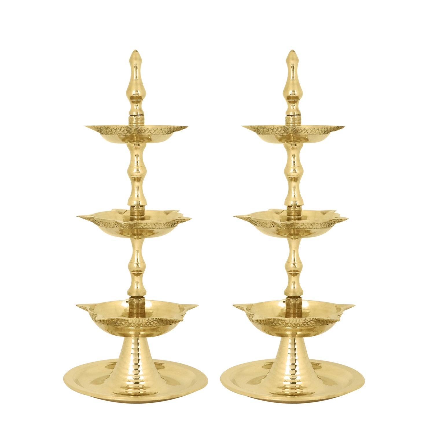 Brass Diya & Pooja Thali Set 3