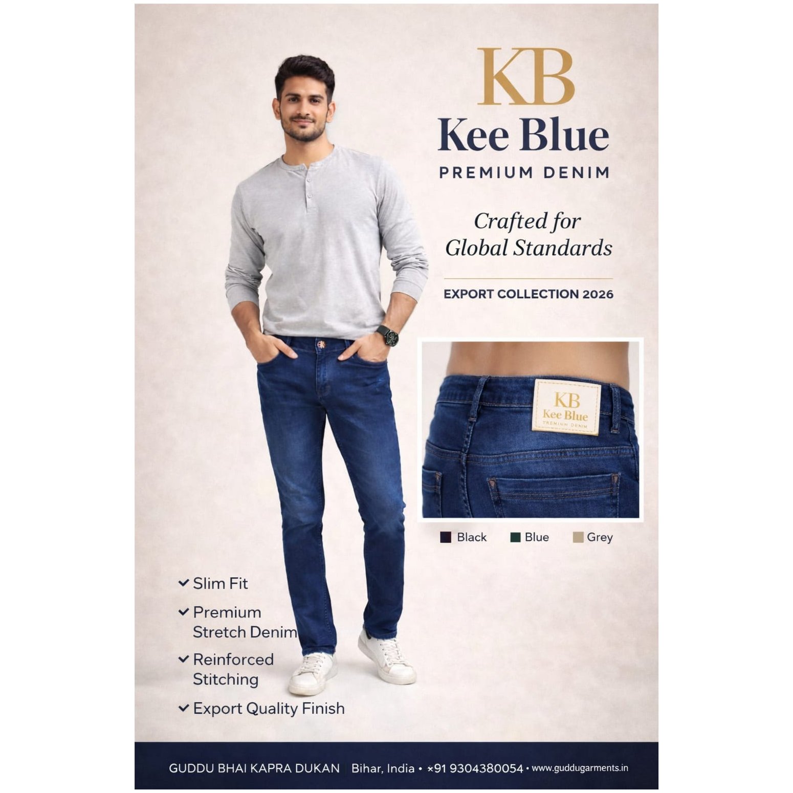 Men’s Slim Fit Denim Jeans 2