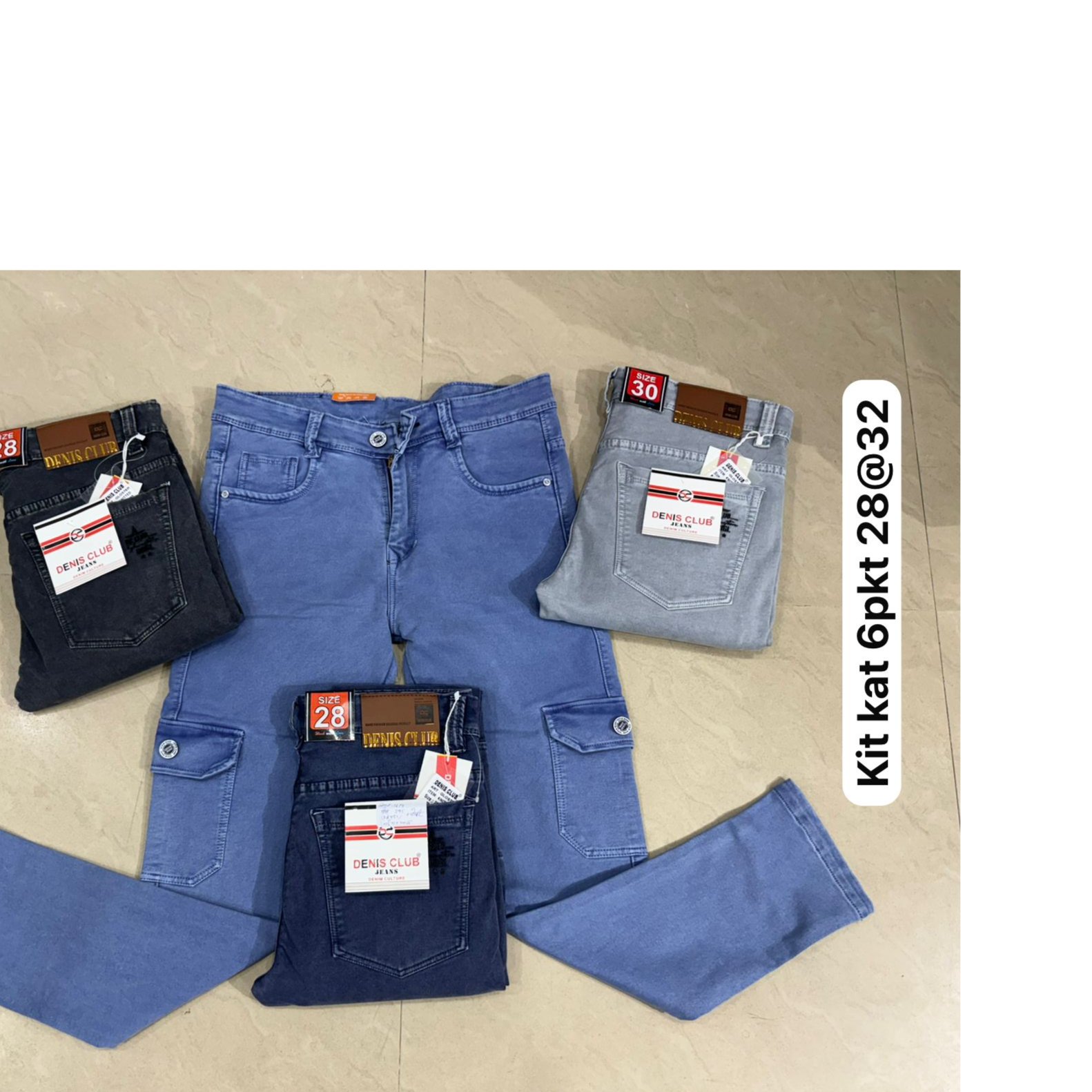 Men’s RFD Laffar 6 Pocket Cargo Denim Jeans 5