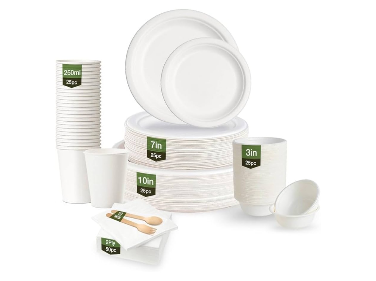 Disposable sugarcane plate, glass etc  1