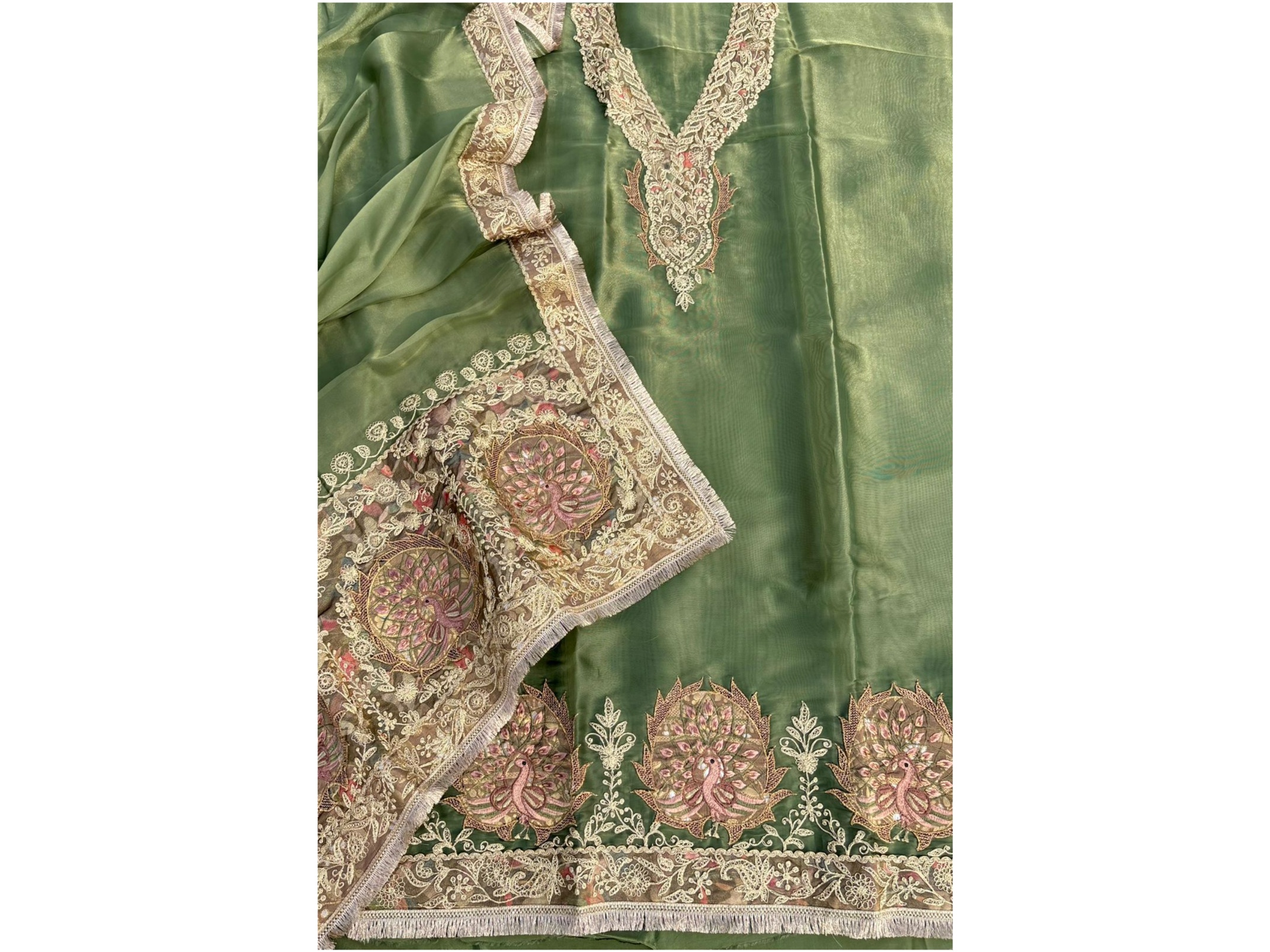 Stunning pure organza 🤩suit 3