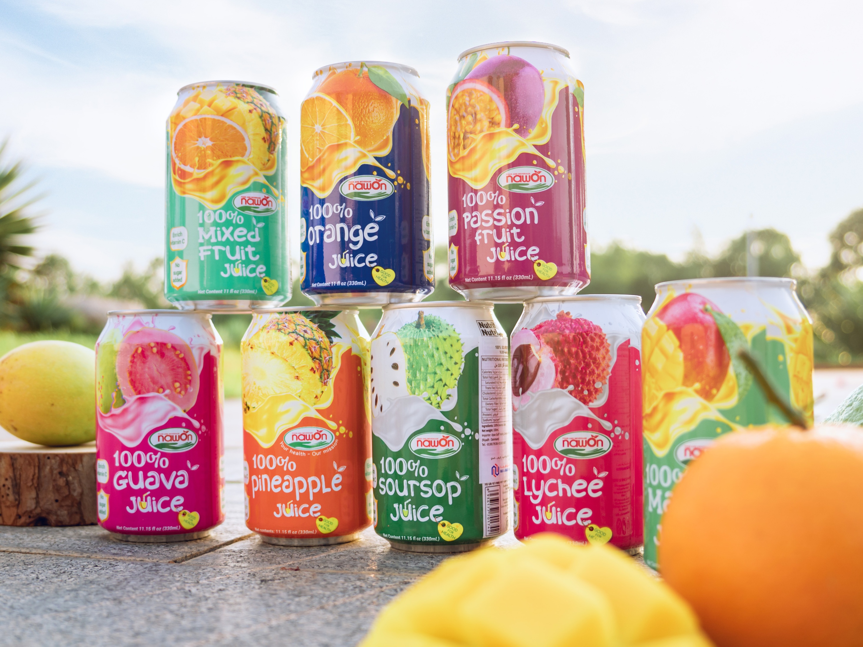 Private Label Free Sample Best Quality Pune Natural Fruit Juice Drink 330ML NAWON Vietnam Manufacturer OEM Low MOQ ISO 5