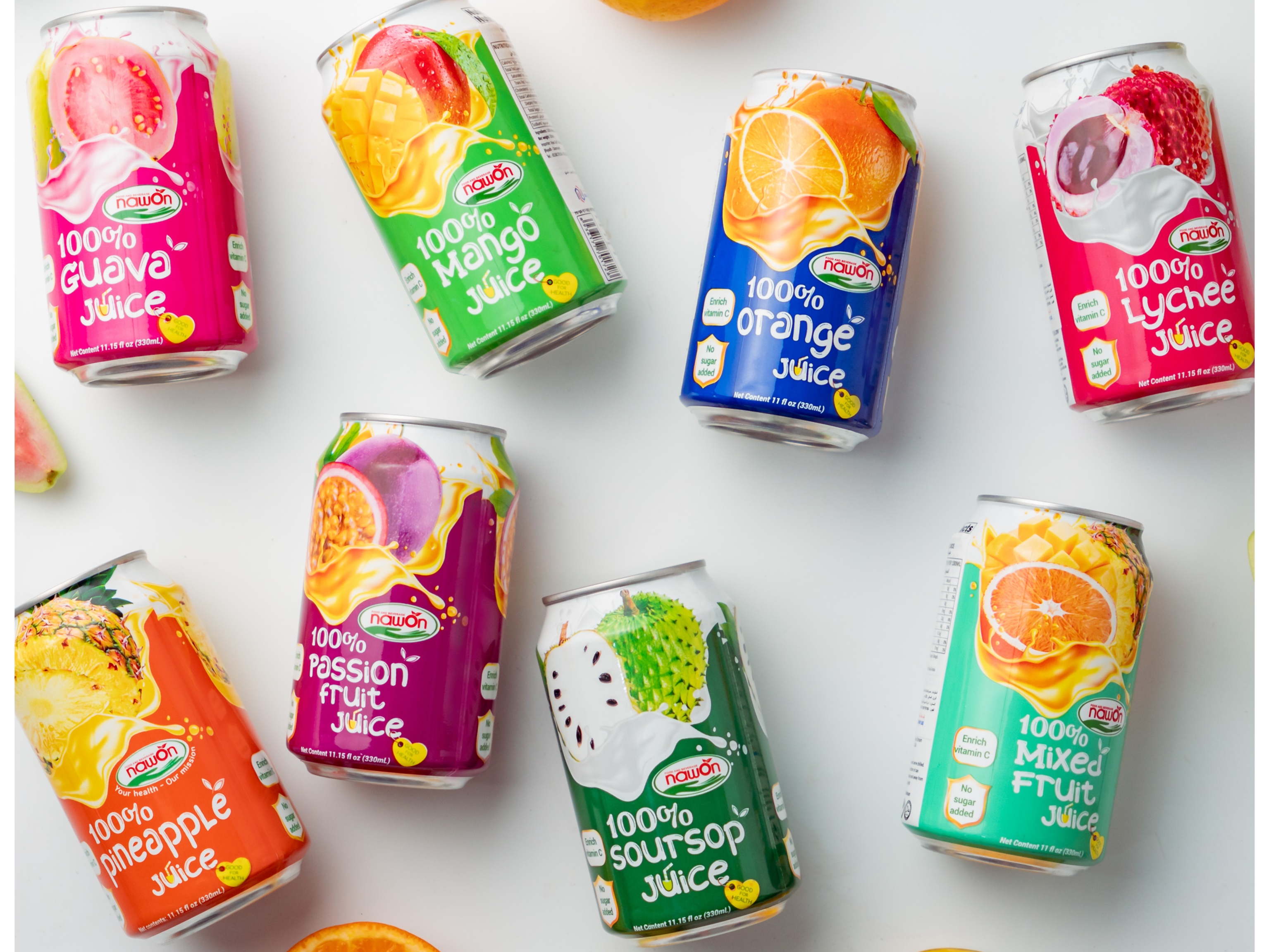 Private Label Free Sample Best Quality Pune Natural Fruit Juice Drink 330ML NAWON Vietnam Manufacturer OEM Low MOQ ISO 6