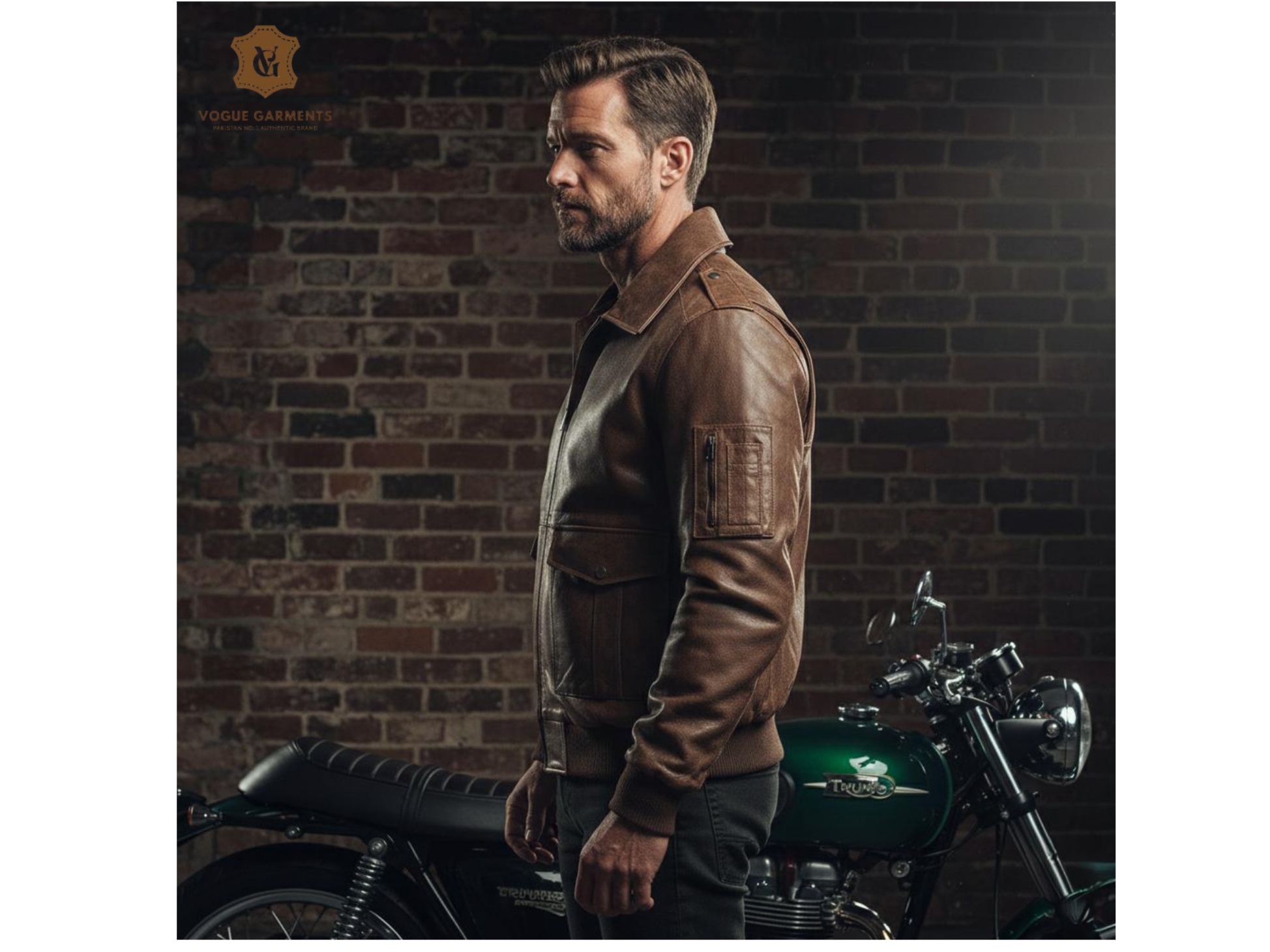 Men’s Brown Leather Bomber Jacket – A-2 / G-1 Inspired Flight Jacket | Private Label Manufacturing 2