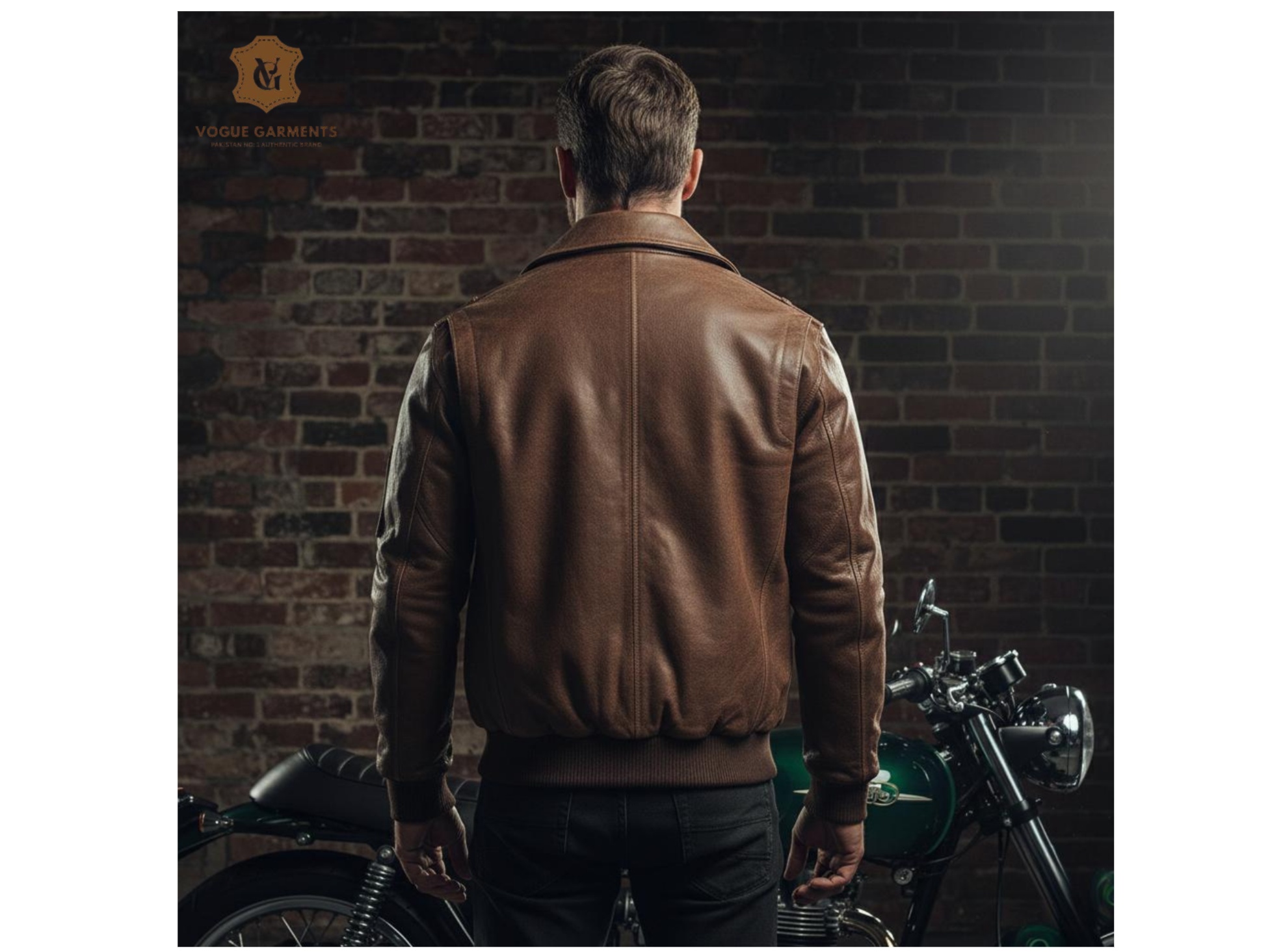 Men’s Brown Leather Bomber Jacket – A-2 / G-1 Inspired Flight Jacket | Private Label Manufacturing 3