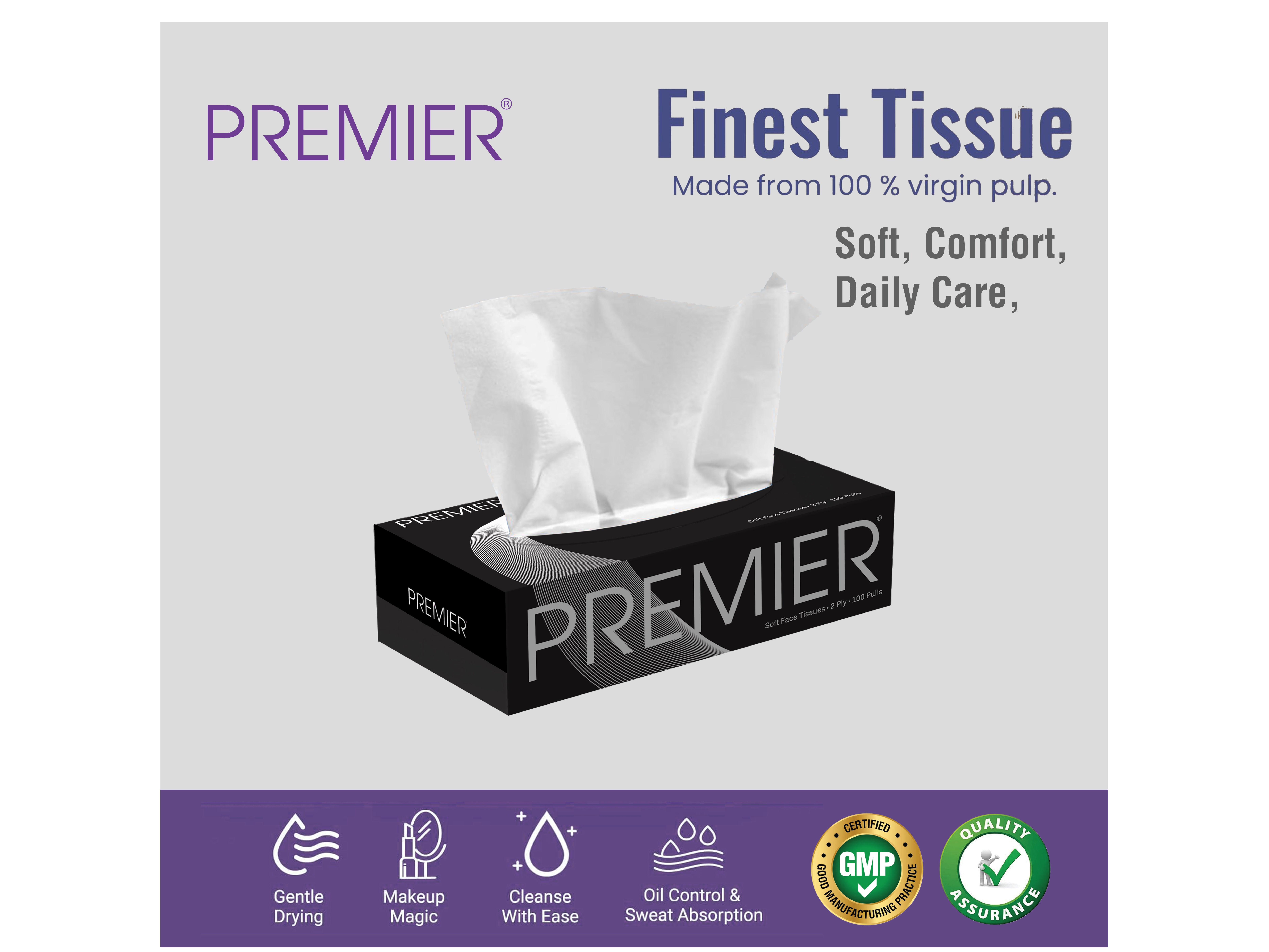 Premier Soft Face Tissues Box 2