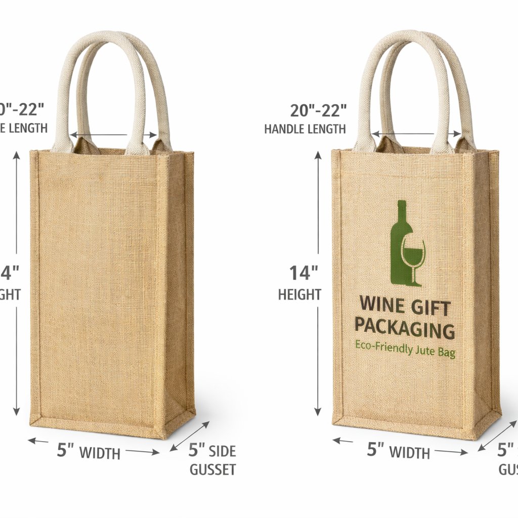 Premium Eco-Friendly Jute Wine Bottle Bags