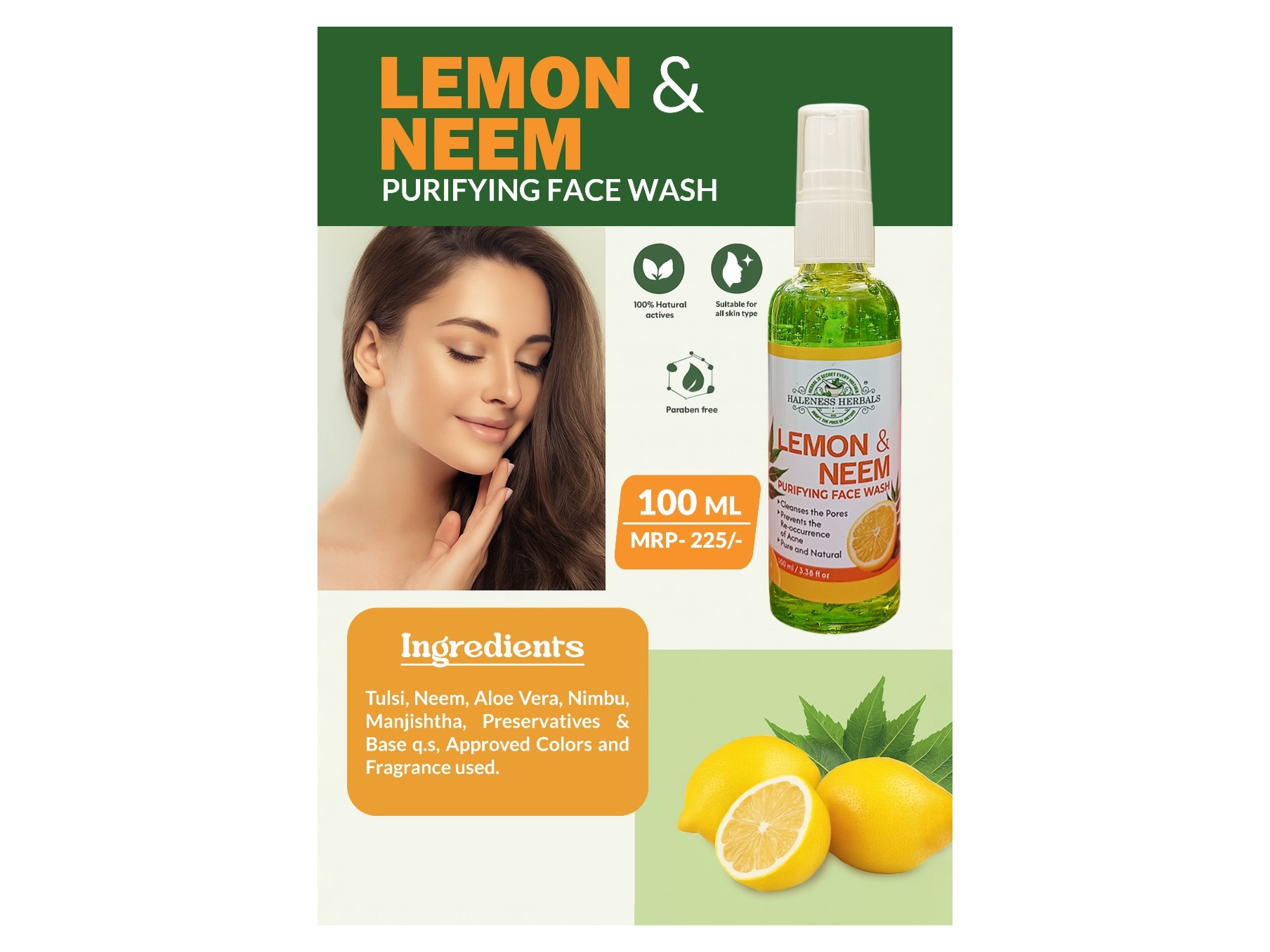 LEMON & NEEM FACE WASH 1