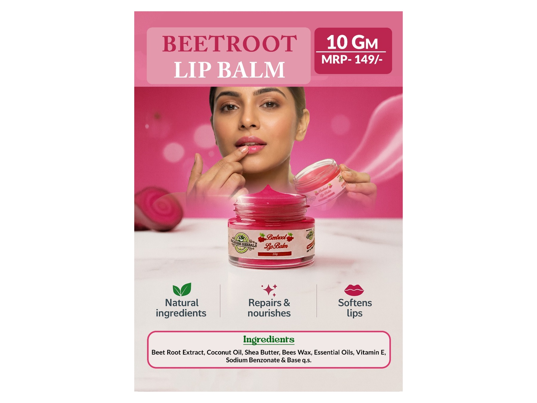 BEET ROOT LIP BALM 1