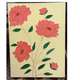 Handmade Pink Floral Texture Art with Resin Coating & Gold Detailing