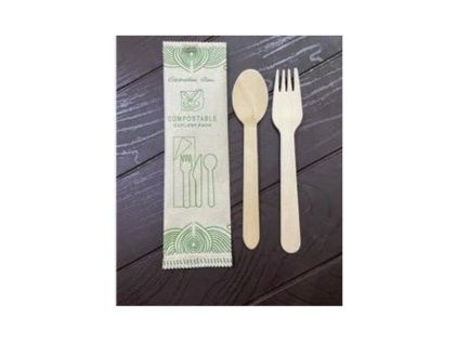 Wooden cutlery set 