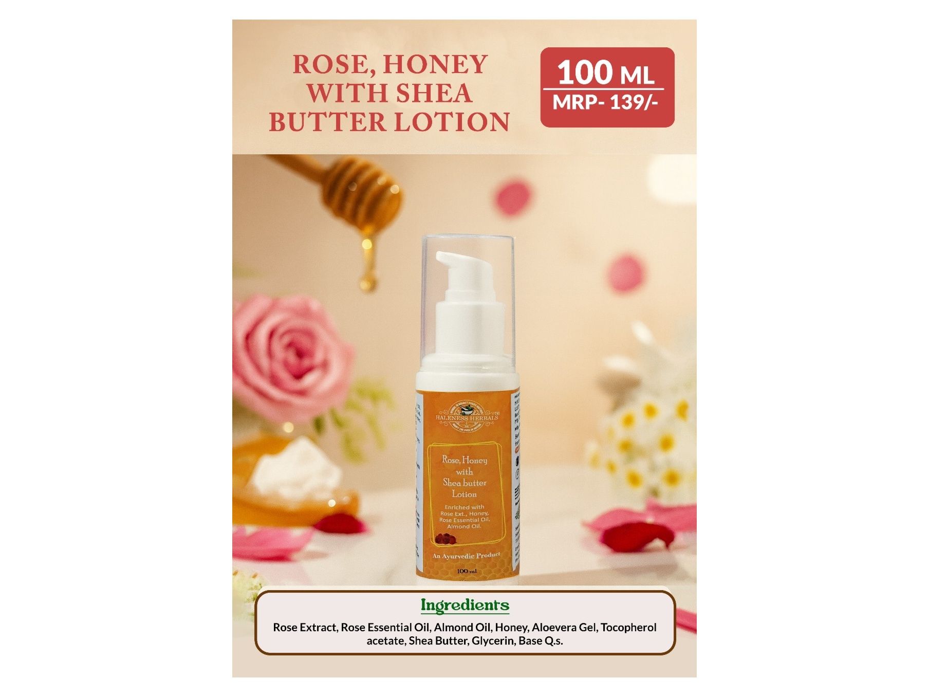 ROSE HONEY WITH SHEA BUTTER LOTION
